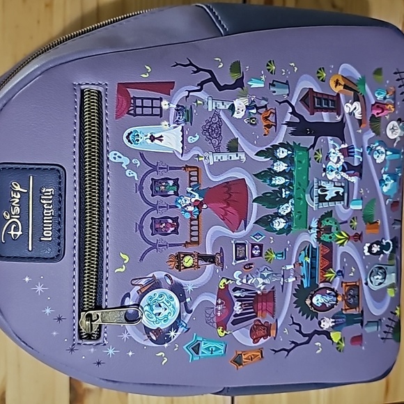 New Disney Haunted Mansion Map Loungefly - Picture 2 of 5